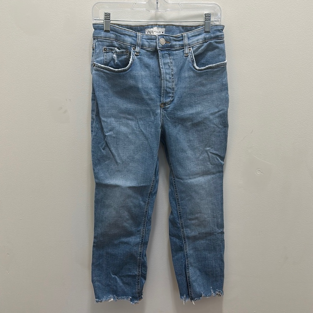 Zara Distressed Hem Jeans